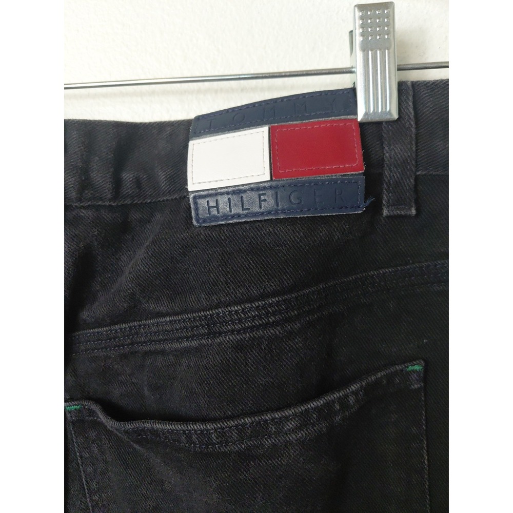 Vintage Tommy Hilfigger Carpenter Pants Mens 31/30 Black Cotton Y2K Grunge